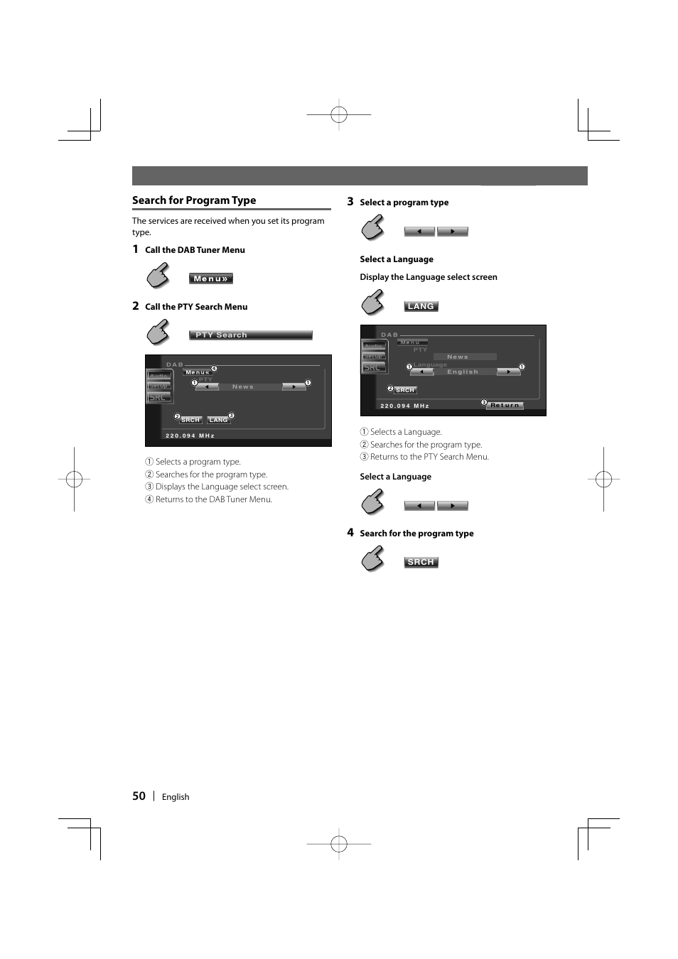 Search for program type | Kenwood DDX6019 User Manual | Page 50 / 88