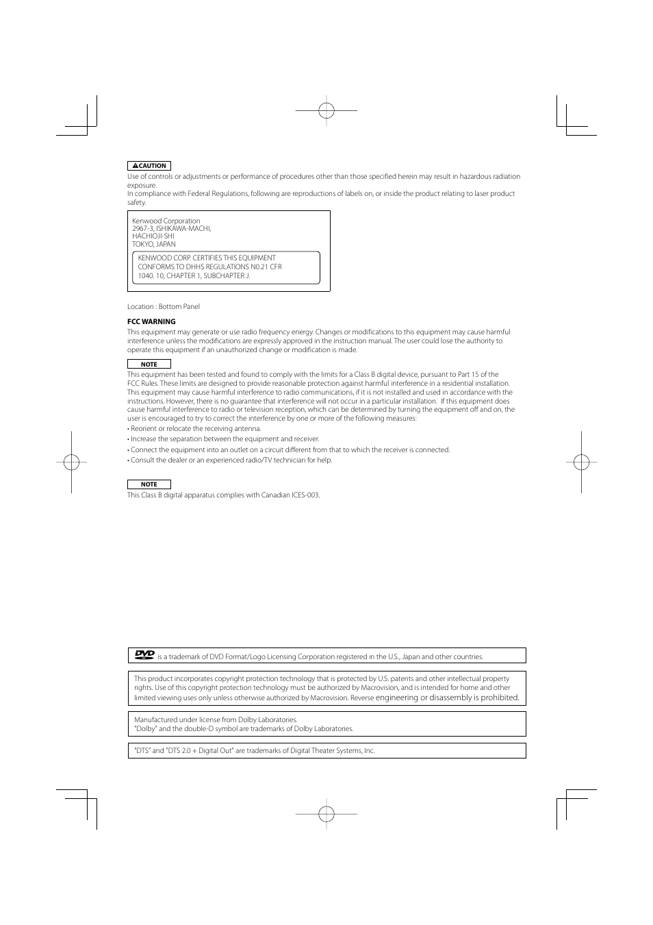 Kenwood DDX6019 User Manual | Page 88 / 88