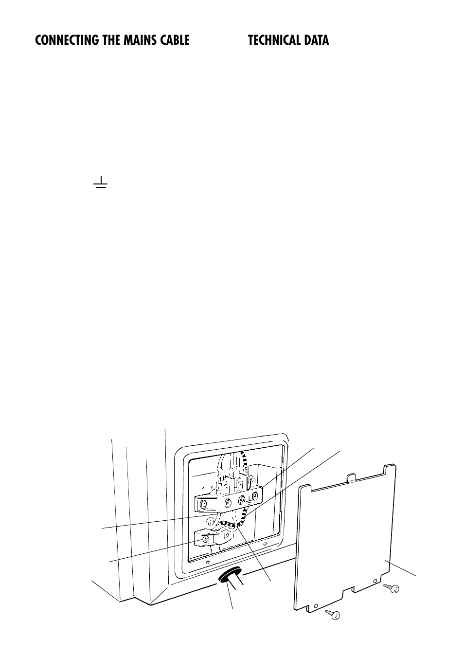 Technical data, Connecting the mains cable | Kenwood CK 280 User Manual | Page 29 / 32