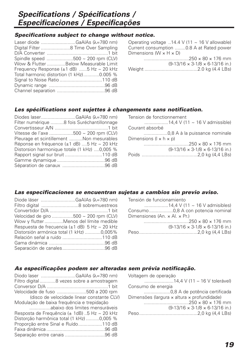 Kenwood C929 User Manual | Page 19 / 20