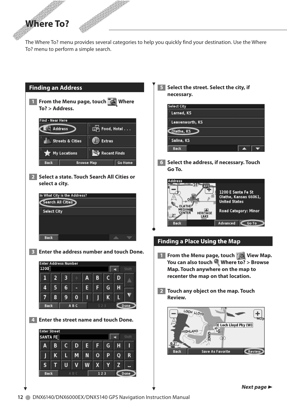 Where to | Kenwood DNX6000EX User Manual | Page 12 / 32