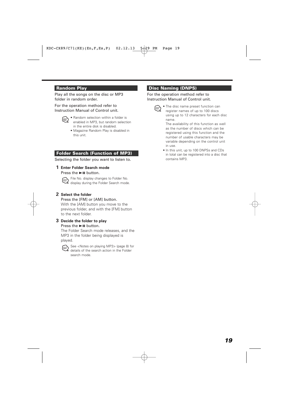 Kenwood KDC-C719PM User Manual | Page 19 / 36