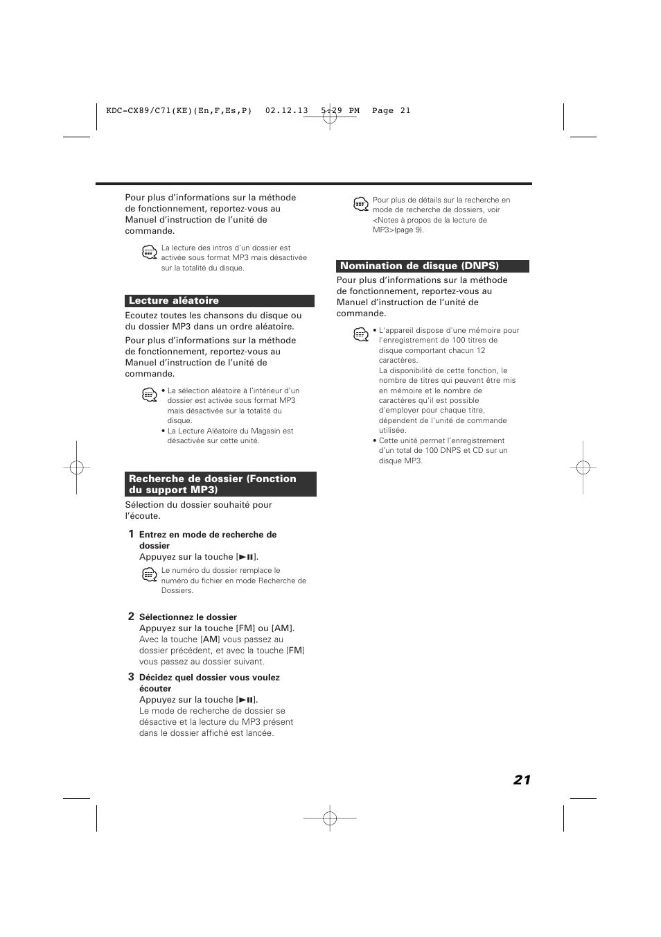 Kenwood KDC-C719PM User Manual | Page 21 / 36