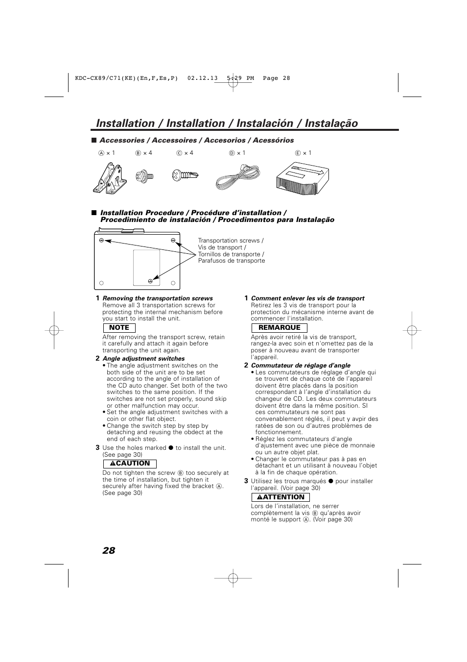 Kenwood KDC-C719PM User Manual | Page 28 / 36