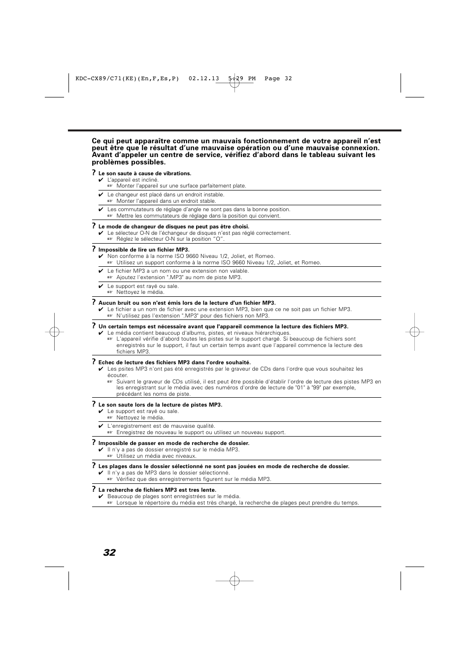 Kenwood KDC-C719PM User Manual | Page 32 / 36