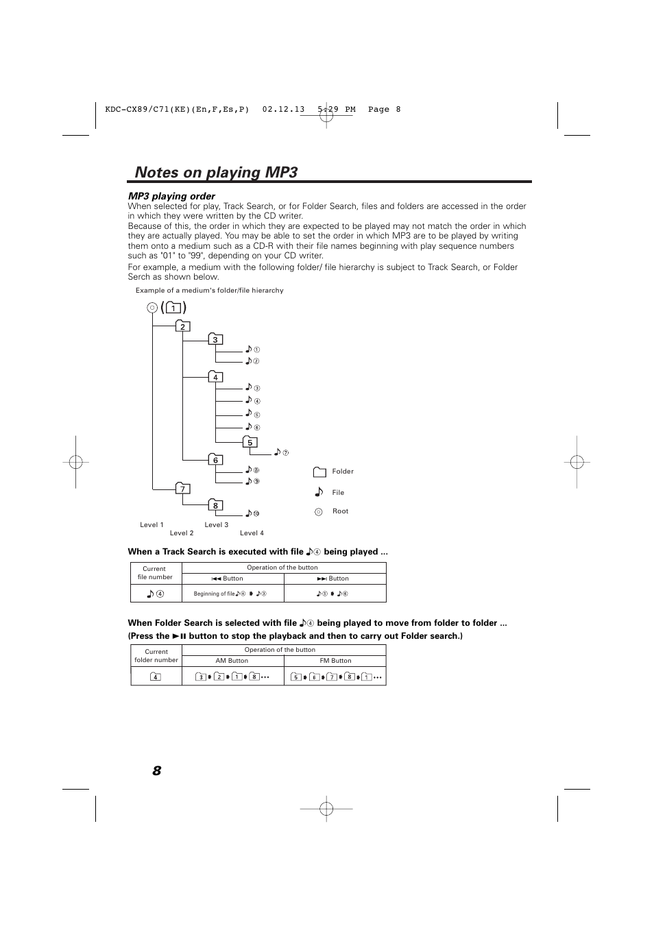 Kenwood KDC-C719PM User Manual | Page 8 / 36