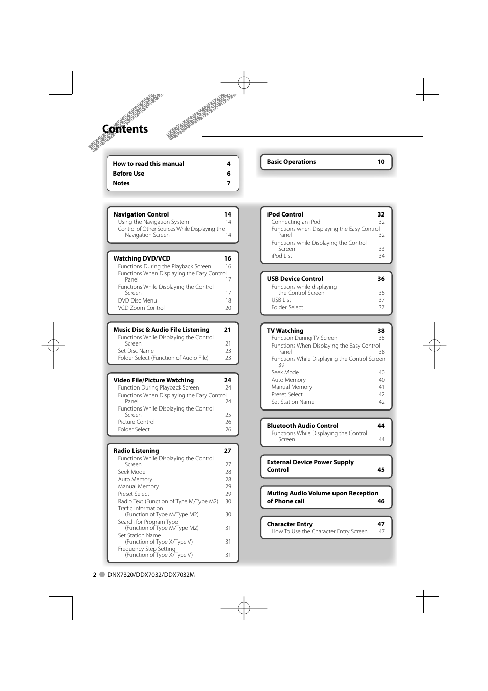 Kenwood DDX7032M User Manual | Page 2 / 100