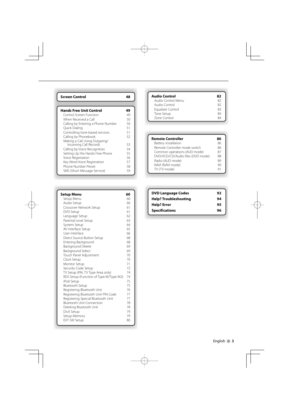 Kenwood DDX7032M User Manual | Page 3 / 100