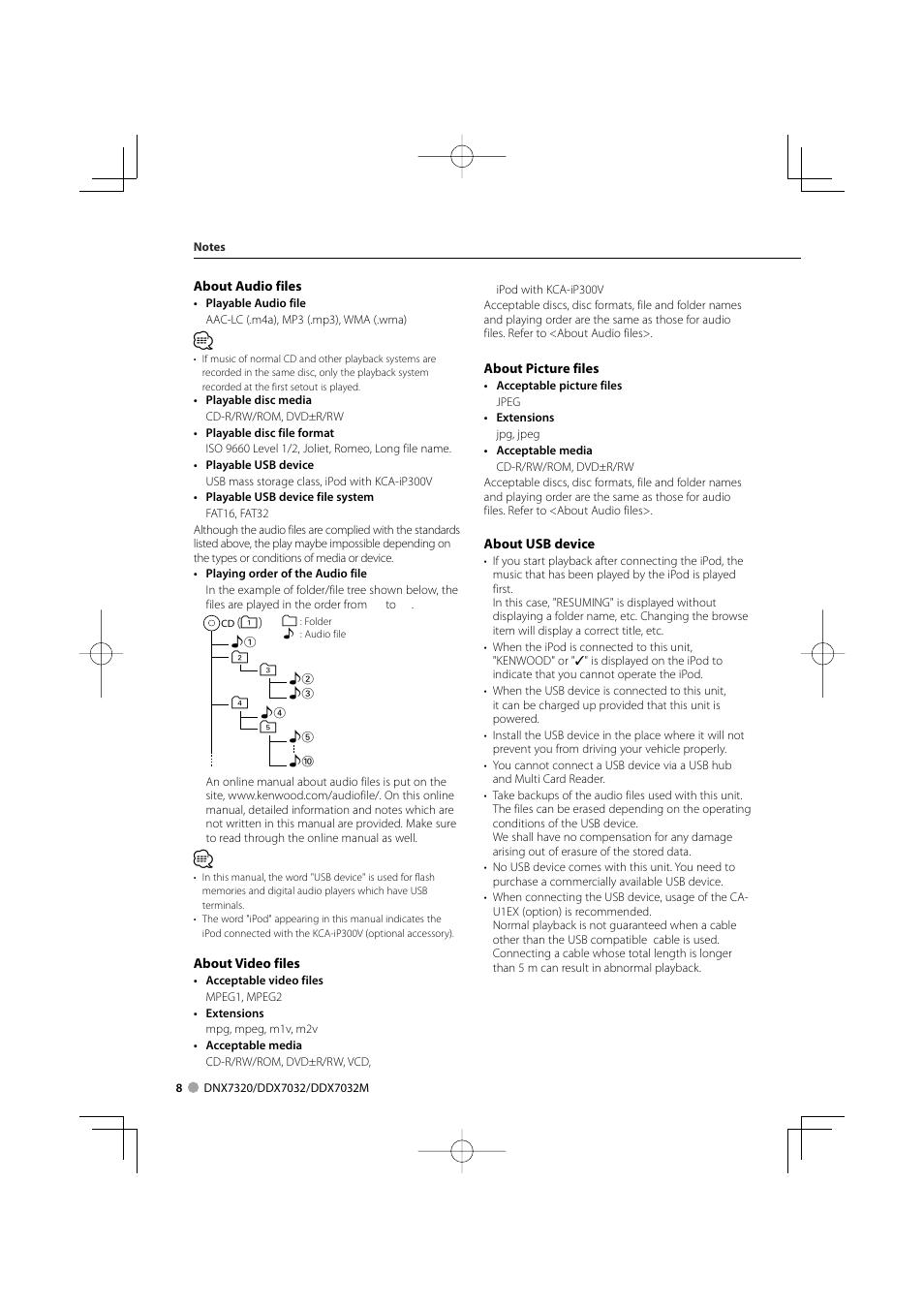 Kenwood DDX7032M User Manual | Page 8 / 100