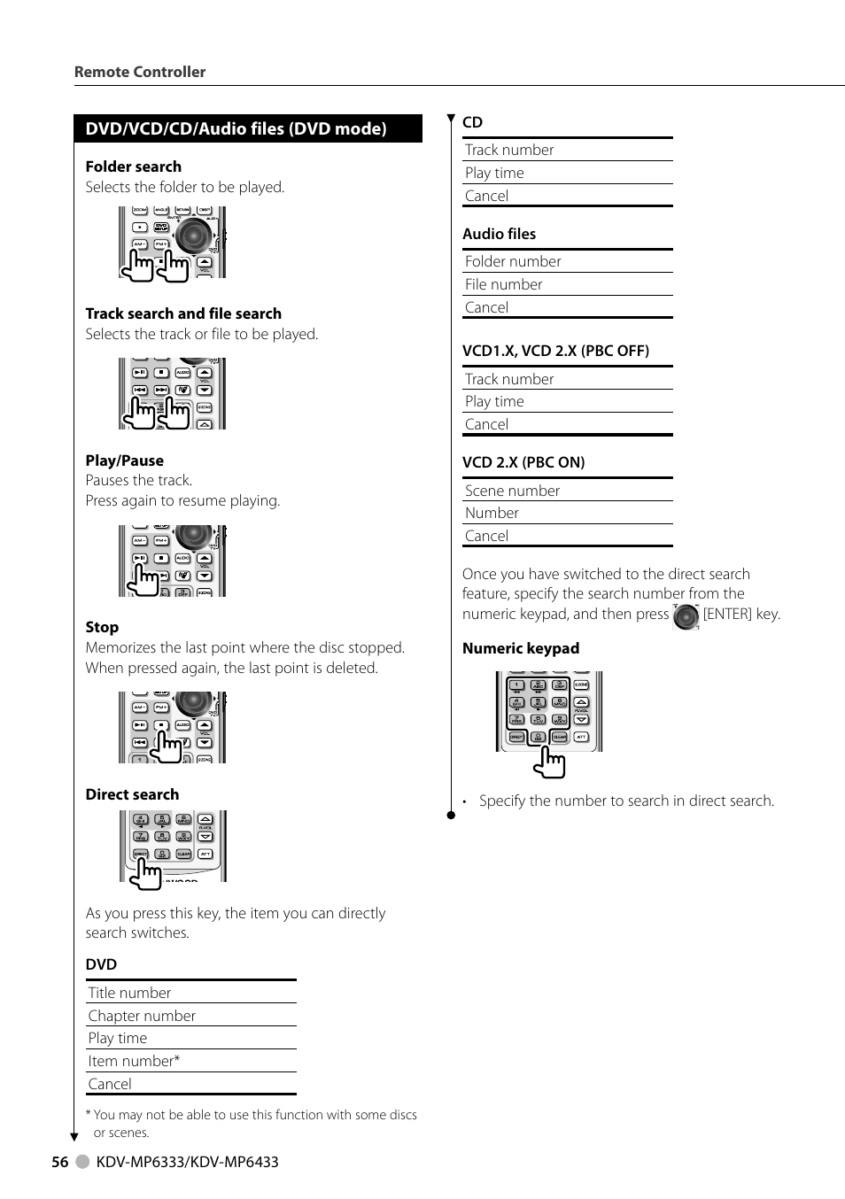 Kenwood KDV-MP6333 EN User Manual | Page 56 / 76