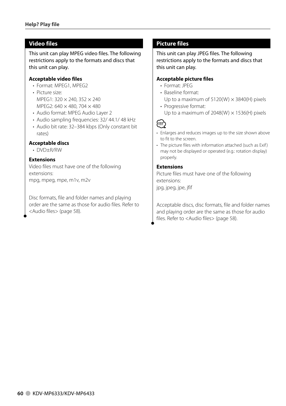 Kenwood KDV-MP6333 EN User Manual | Page 60 / 76