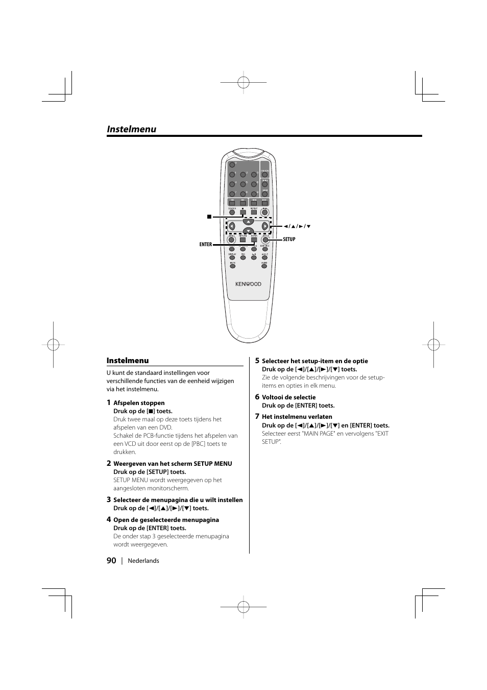 Instelmenu | Kenwood KDV-S220P User Manual | Page 90 / 172