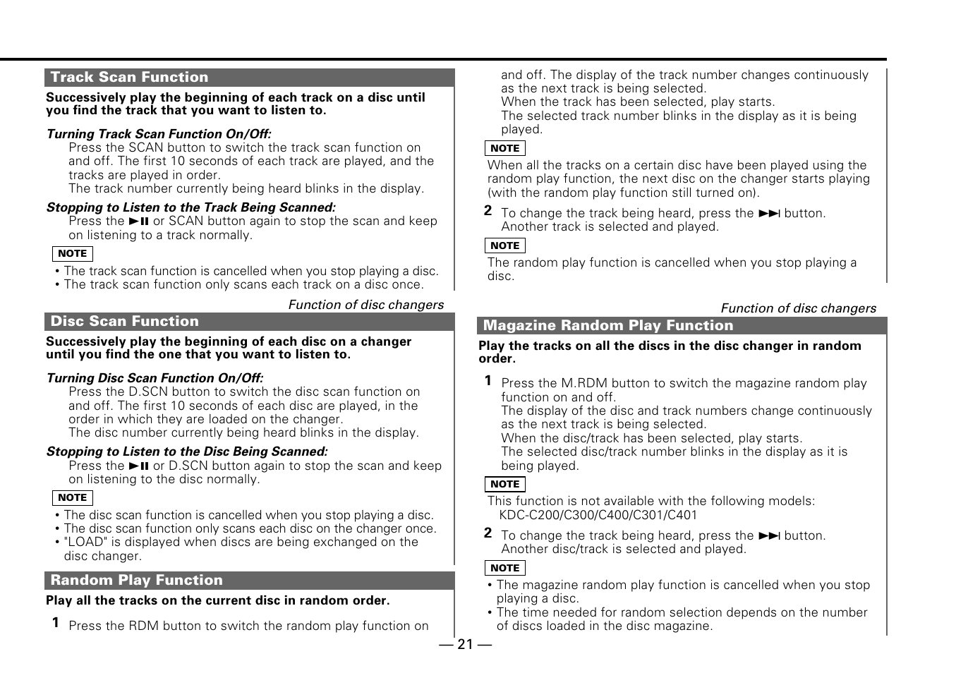 Kenwood KDC-PS909 User Manual | Page 21 / 40