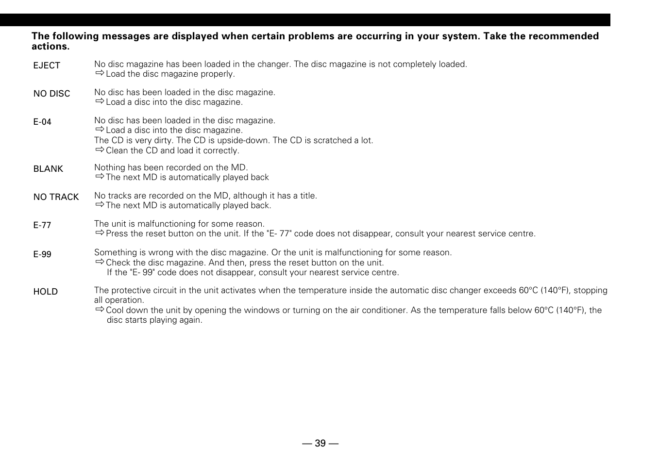 Kenwood KDC-PS909 User Manual | Page 39 / 40