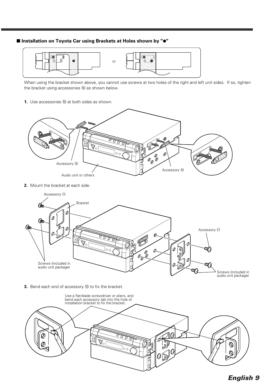 English 9 | Kenwood KVT-765DVD User Manual | Page 9 / 40