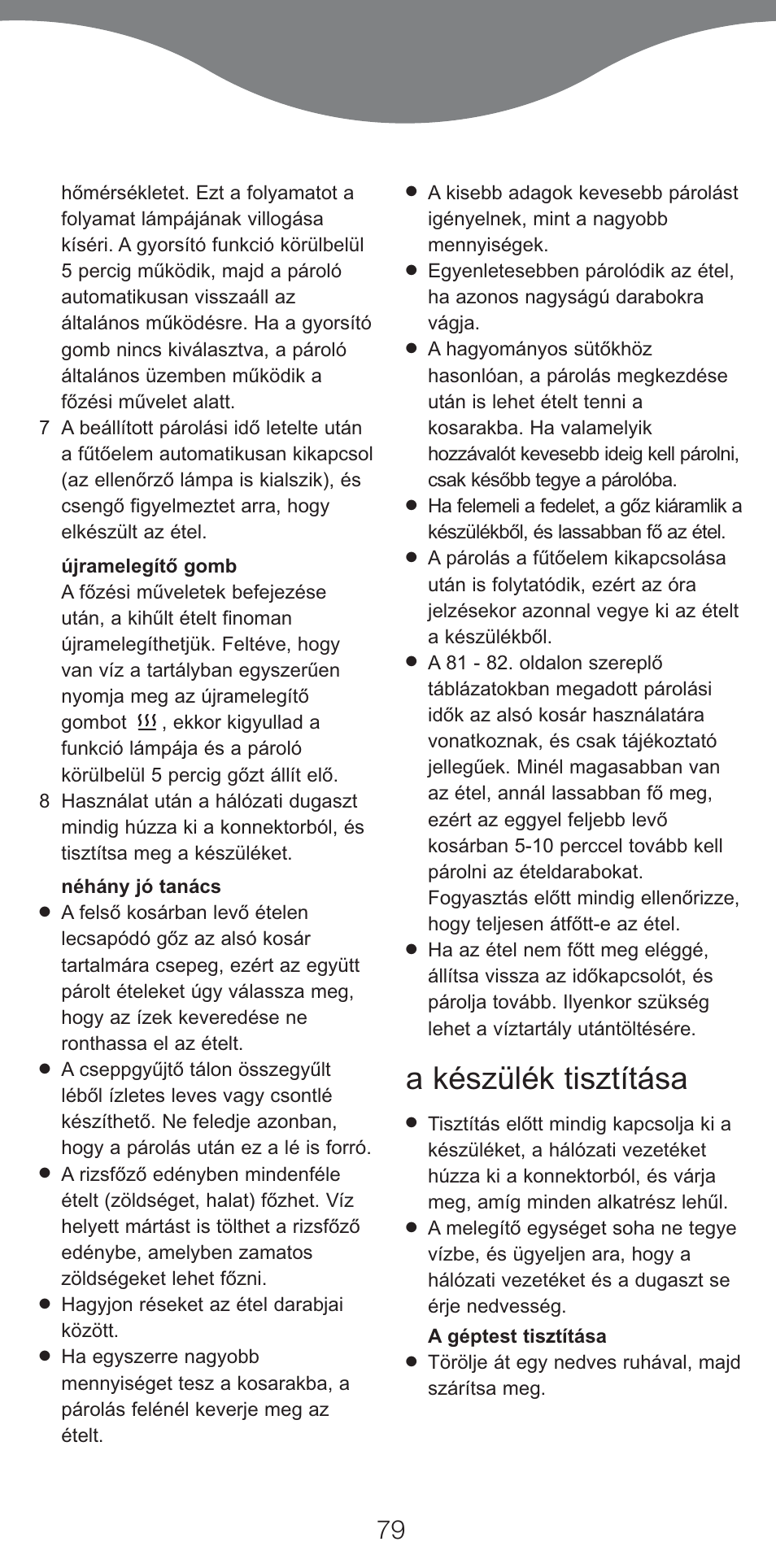 A készülék tisztítása | Kenwood FS620 User Manual | Page 79 / 105