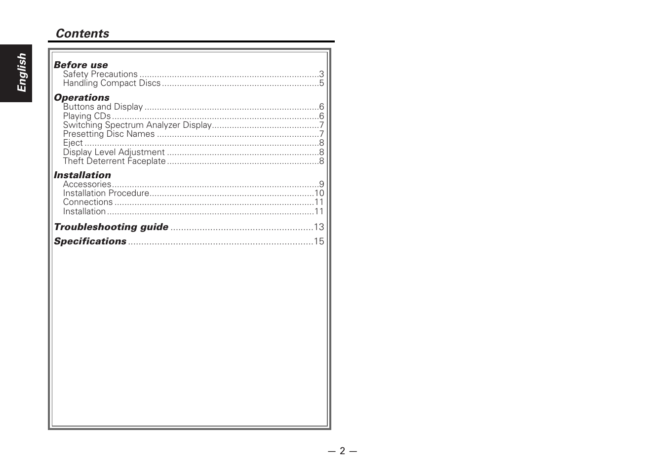 Kenwood KDC-D300 User Manual | Page 2 / 15