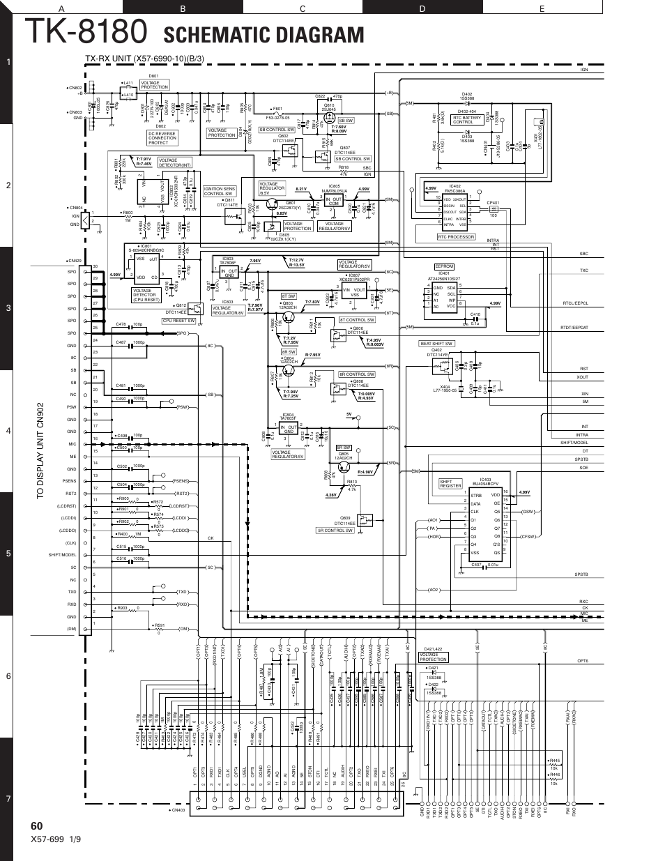 Tx-rx unit (x57-6990-10), Tk-8180, Schematic diagram | Kenwood TK-8180 User Manual | Page 64 / 85