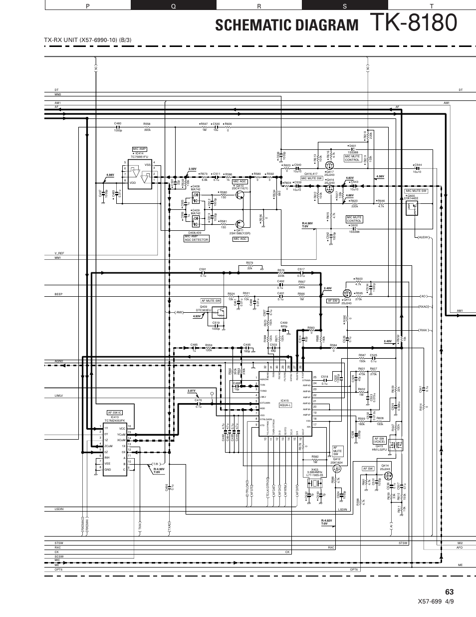 Tk-8180, Schematic diagram | Kenwood TK-8180 User Manual | Page 67 / 85