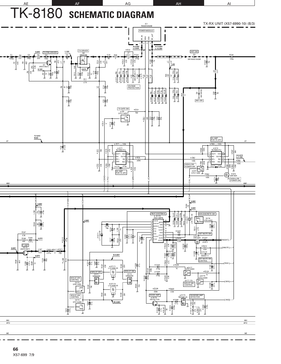 Tk-8180, Schematic diagram | Kenwood TK-8180 User Manual | Page 70 / 85