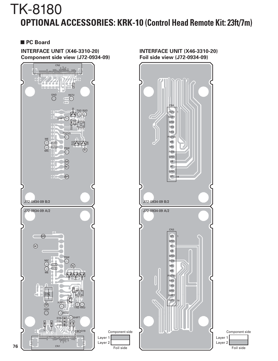 Pc board, Tk-8180 | Kenwood TK-8180 User Manual | Page 81 / 85