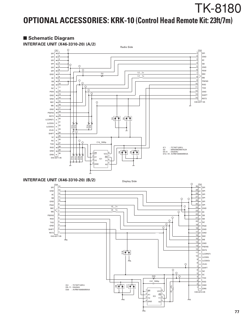 Schematic diagram, Tk-8180 | Kenwood TK-8180 User Manual | Page 82 / 85