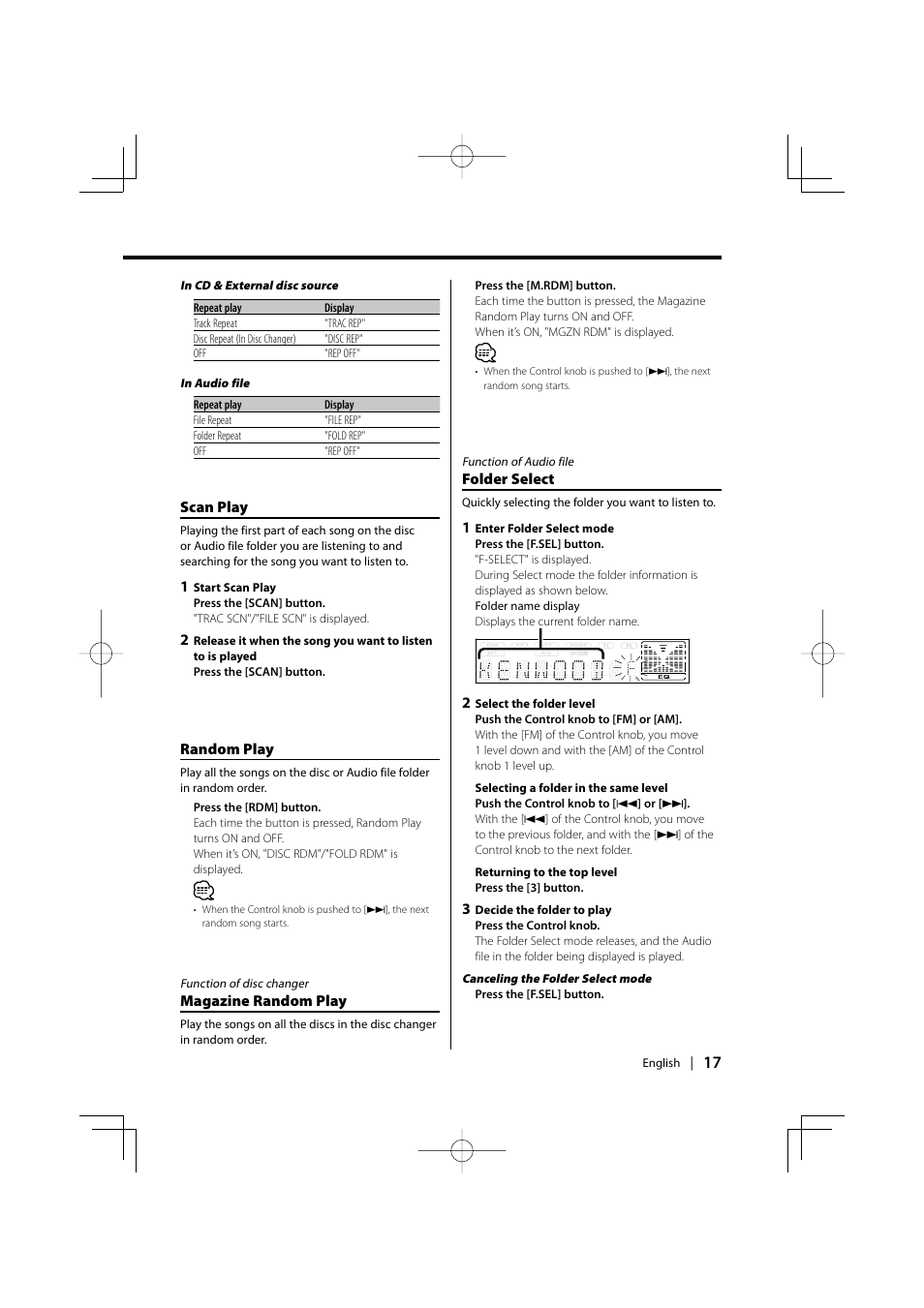 Kenwood KDC-MP6029 User Manual | Page 17 / 34