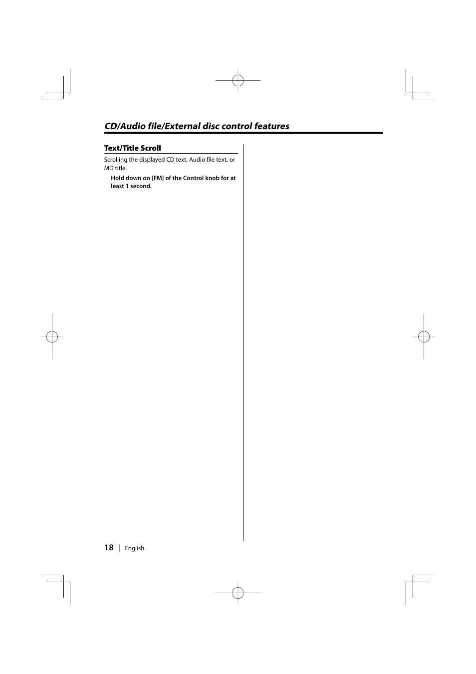 Cd/audio file/external disc control features | Kenwood KDC-MP6029 User Manual | Page 18 / 34