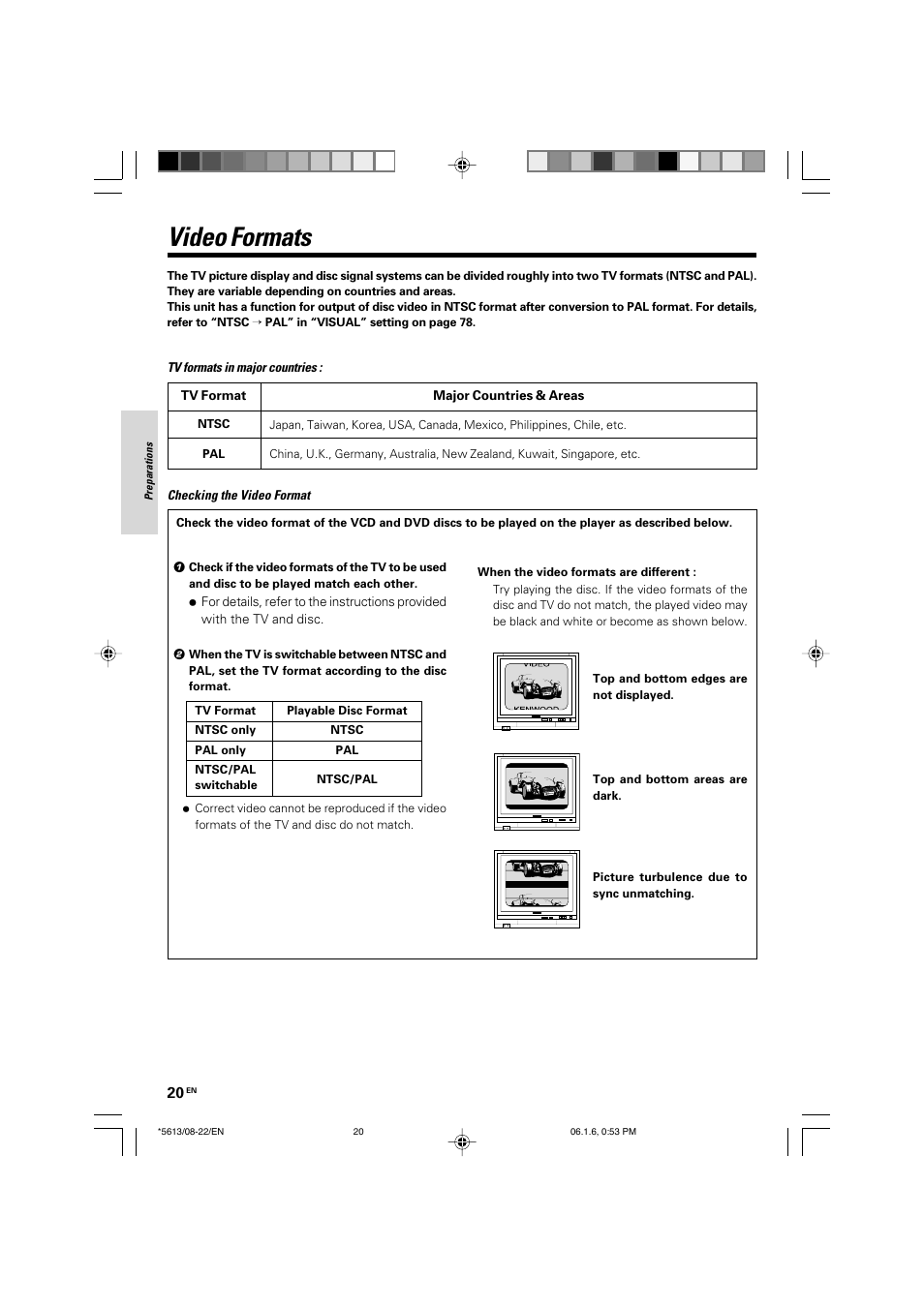 Video formats | Kenwood AX-7 User Manual | Page 20 / 88