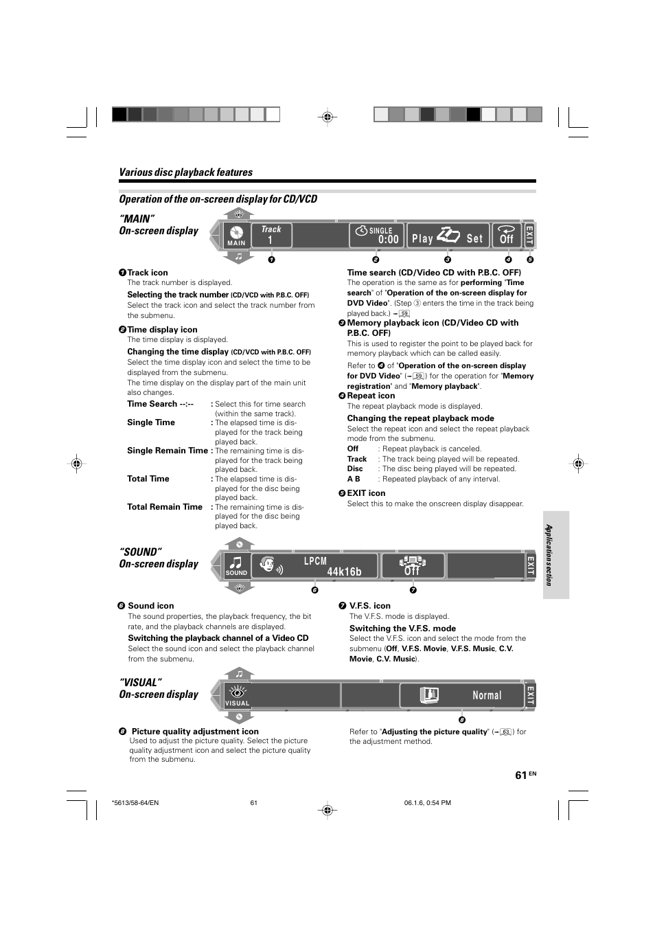 00 off, 1p l ay s e t, O f f | 44k16b, Normal | Kenwood AX-7 User Manual | Page 61 / 88