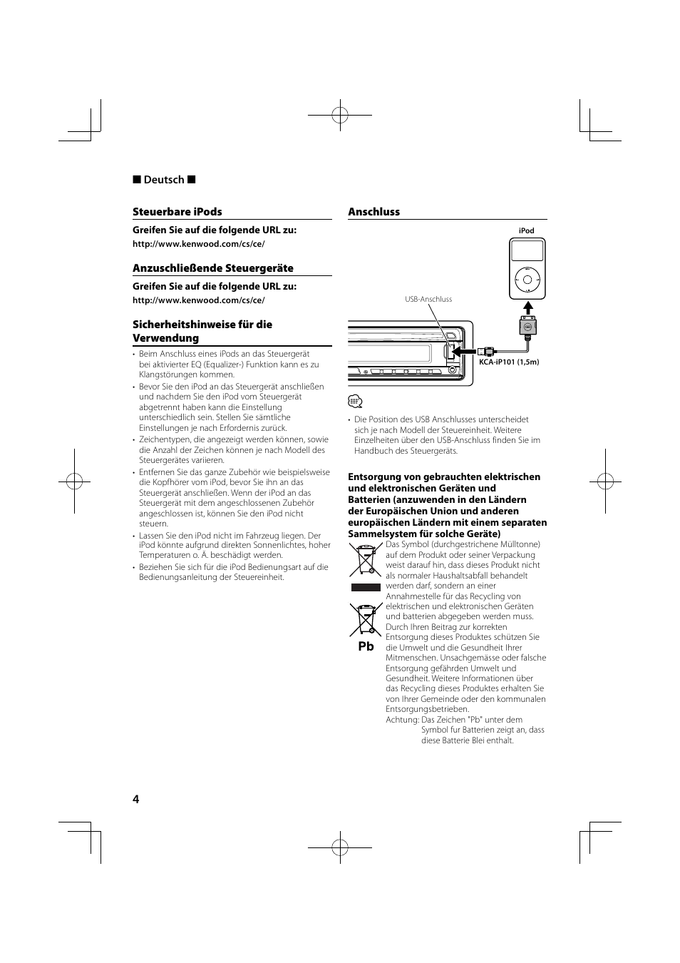 Kenwood KCA-iP101 User Manual | Page 4 / 8