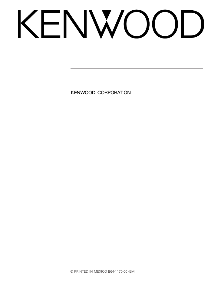 Kenwood KAC-816 User Manual | 9 pages