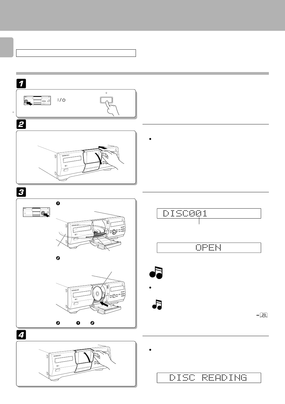 Preparation, Loading discs in the carousel | Kenwood DPF-J9010 User Manual | Page 10 / 32