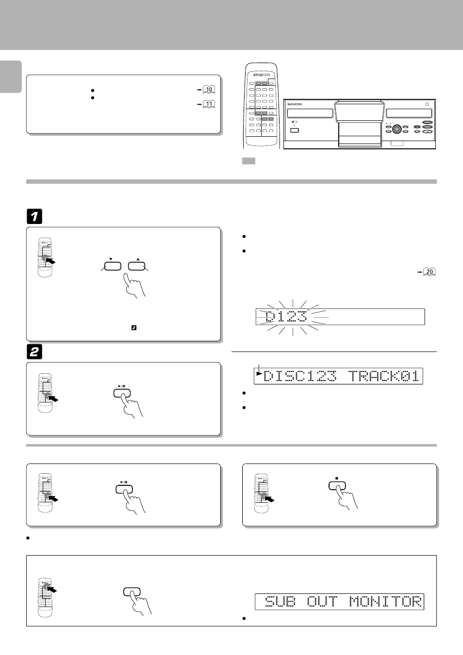 Normal play (track mode), Playing tracks in order from track no.1, Normal play | Kenwood DPF-J9010 User Manual | Page 12 / 32