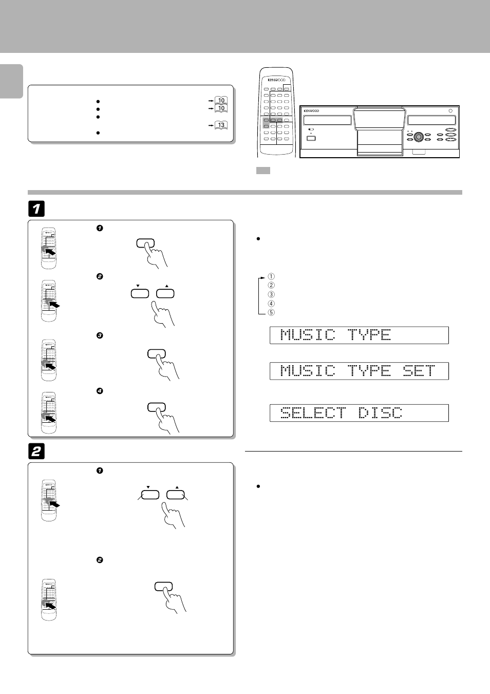 Listening to music by genre (music type mode), Registration of music type files, Listening to music by genre | Kenwood DPF-J9010 User Manual | Page 24 / 32