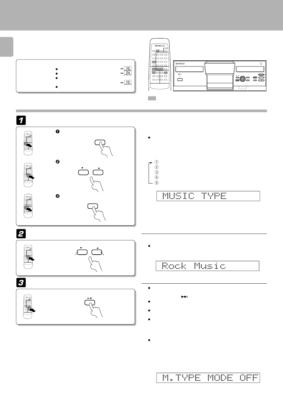 Playing the music type file (mechanism-a only) | Kenwood DPF-J9010 User Manual | Page 26 / 32