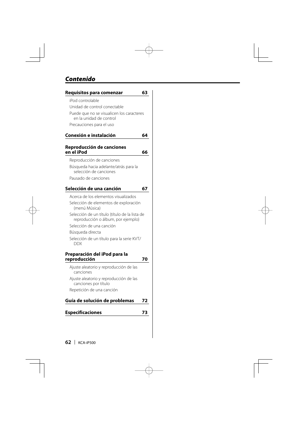 Kenwood KCA-iP500 User Manual | Page 62 / 84