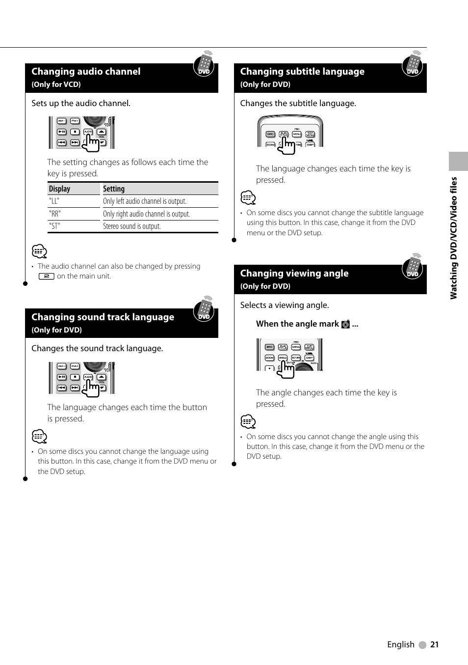 Kenwood KDV-412 User Manual | Page 21 / 80