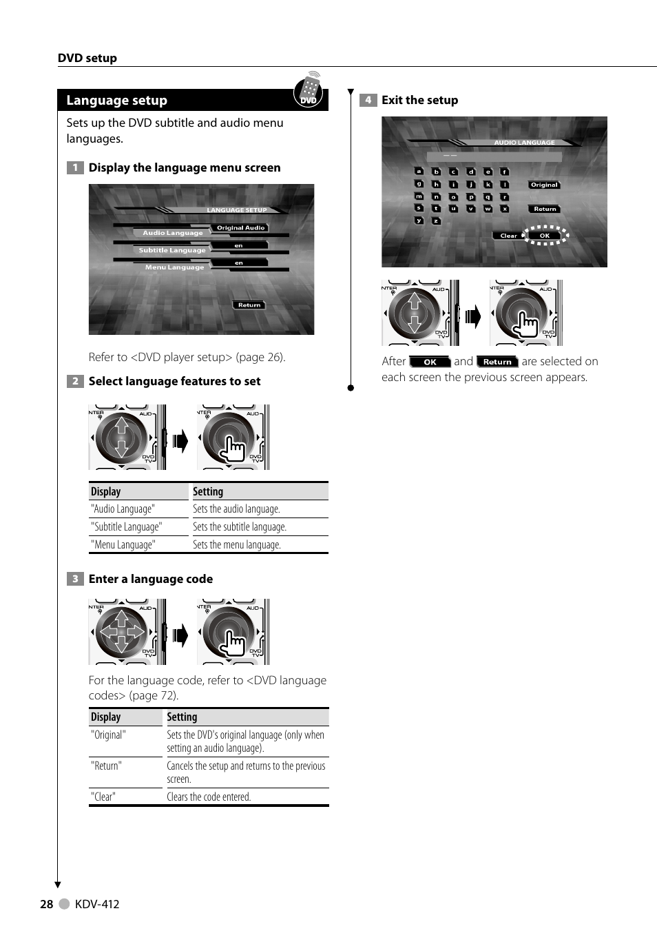 Kenwood KDV-412 User Manual | Page 28 / 80