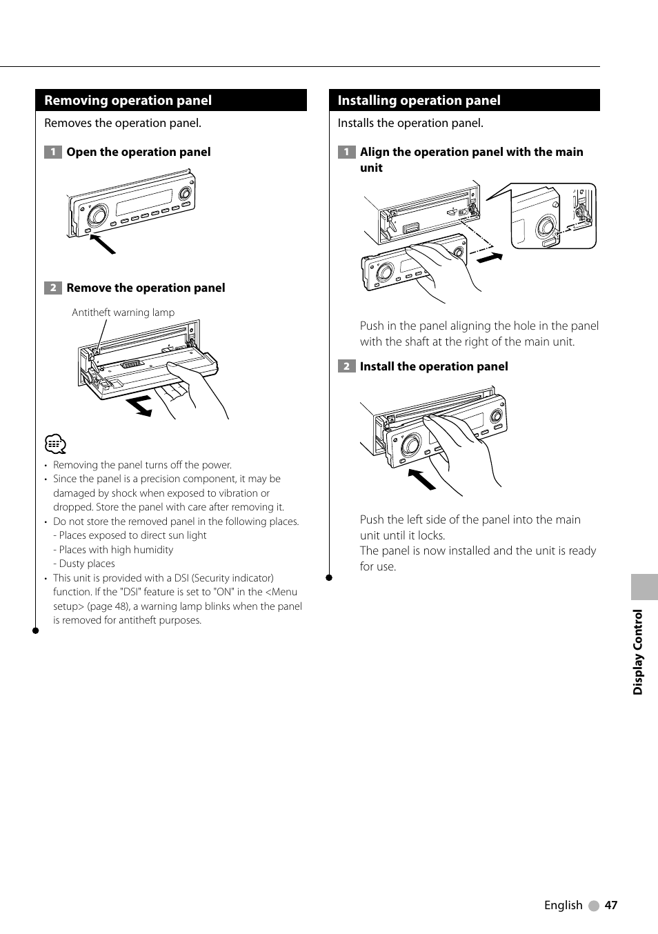 Kenwood KDV-412 User Manual | Page 47 / 80