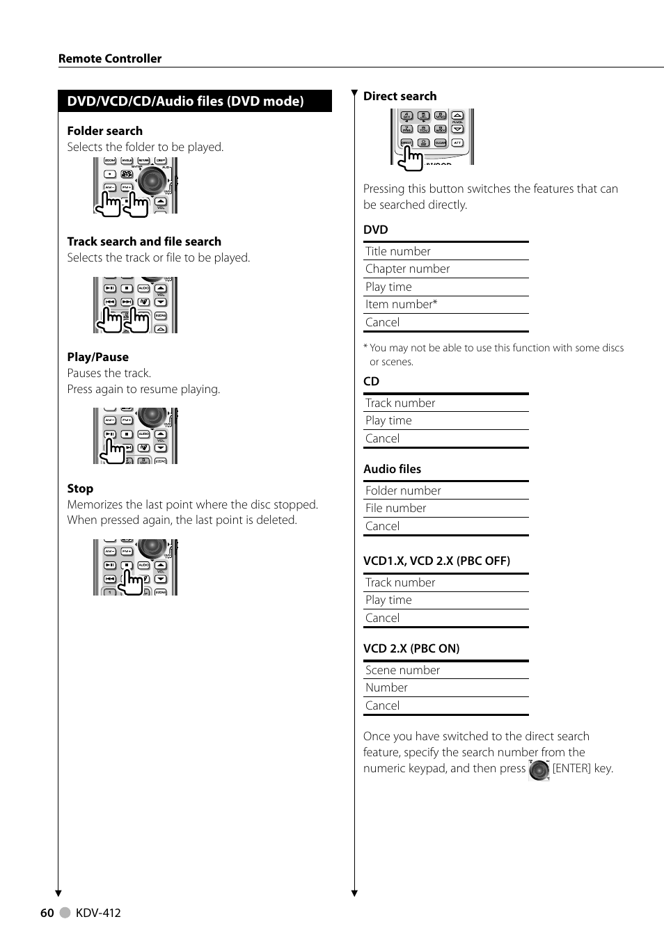 Kenwood KDV-412 User Manual | Page 60 / 80