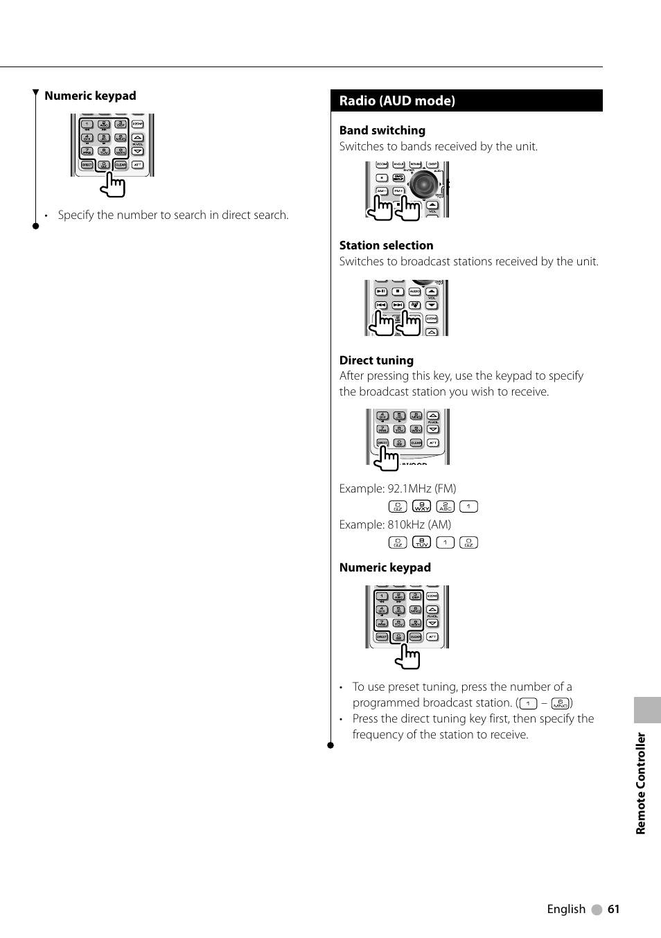 Kenwood KDV-412 User Manual | Page 61 / 80