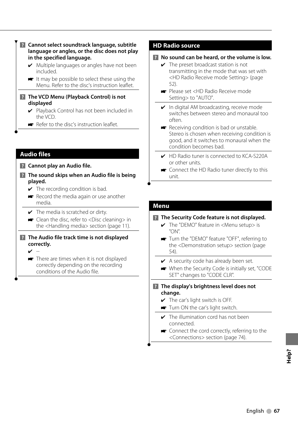 Kenwood KDV-412 User Manual | Page 67 / 80