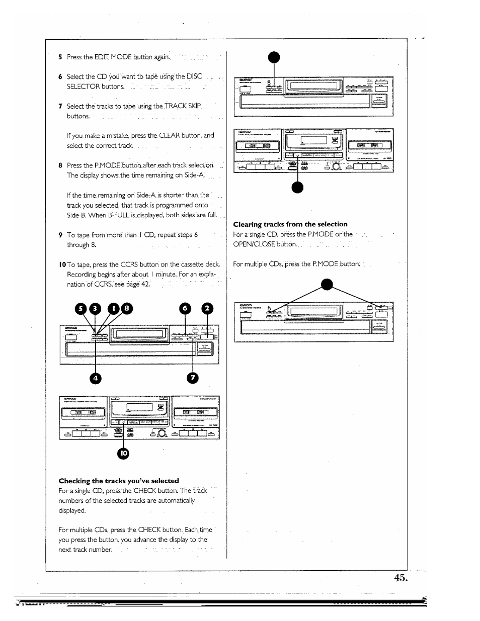 Kenwood SPECTRUM 850 AV User Manual | Page 45 / 56