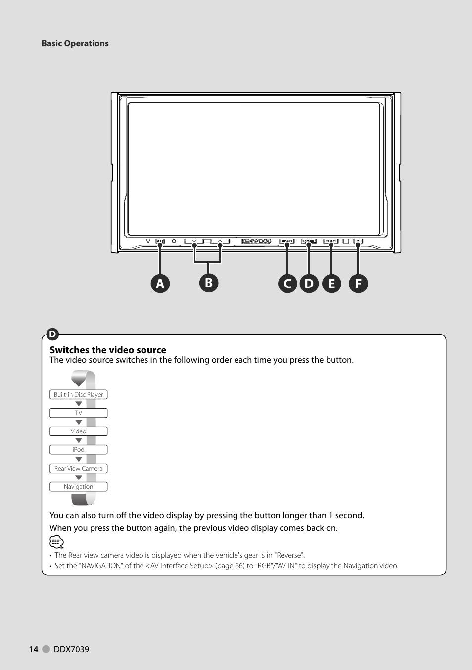 Kenwood DDX7039M User Manual | Page 14 / 96