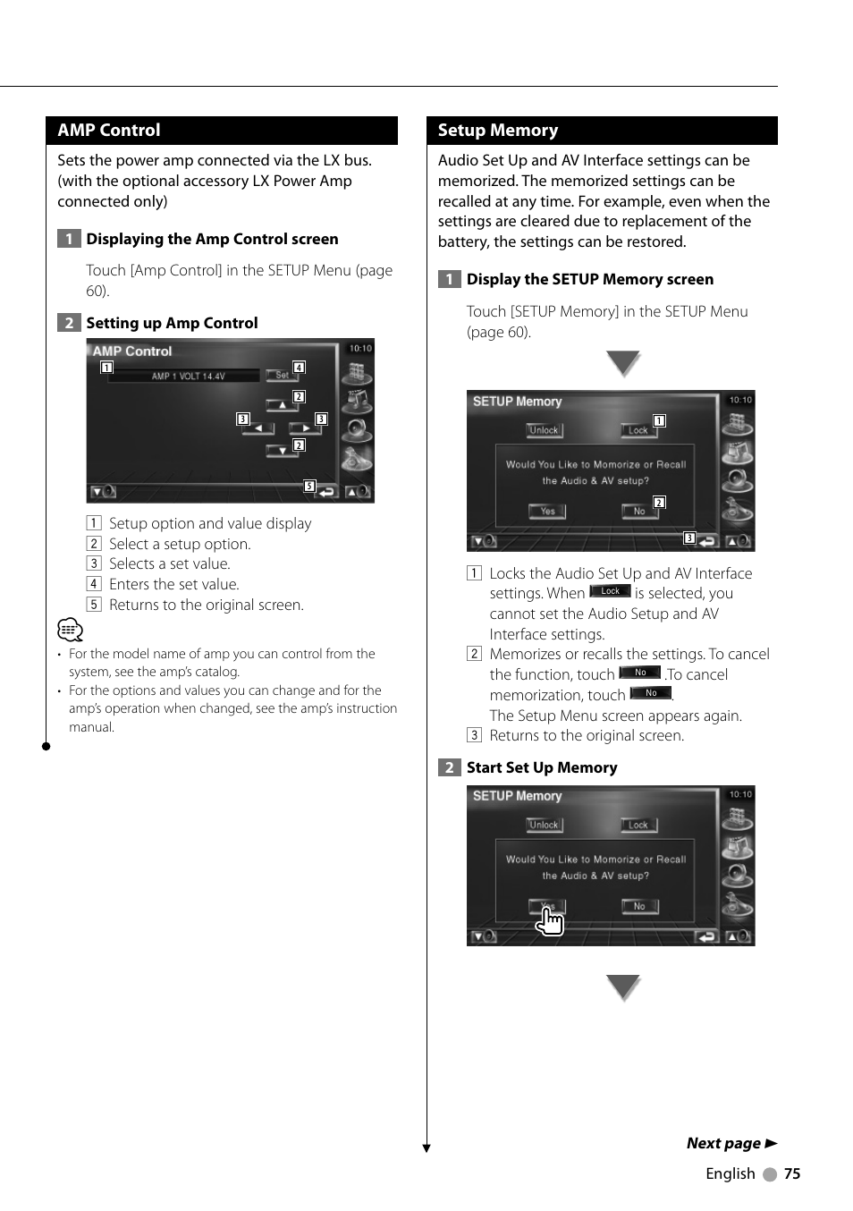 Amp control | Kenwood DDX7039M User Manual | Page 75 / 96