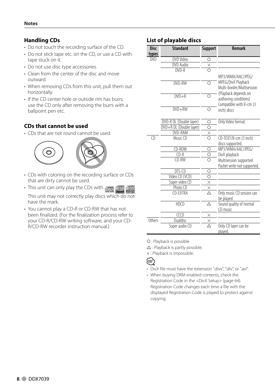Kenwood DDX7039M User Manual | Page 8 / 96