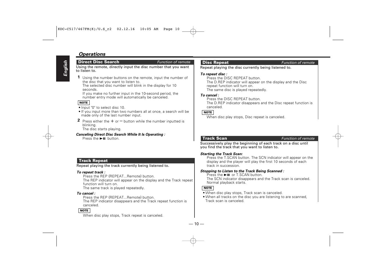 Kenwood 467FM User Manual | Page 10 / 21