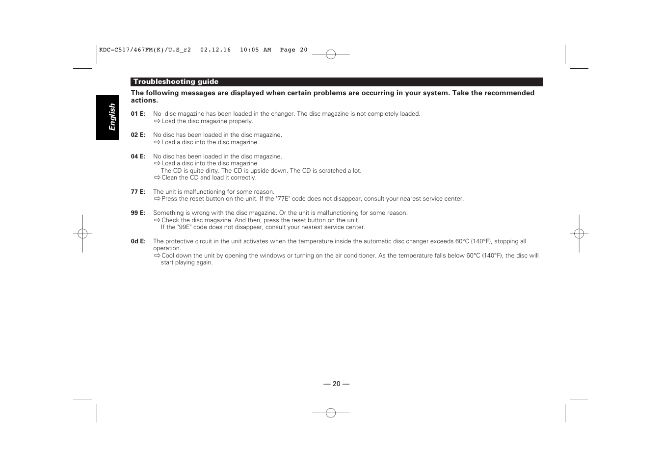 Kenwood 467FM User Manual | Page 20 / 21