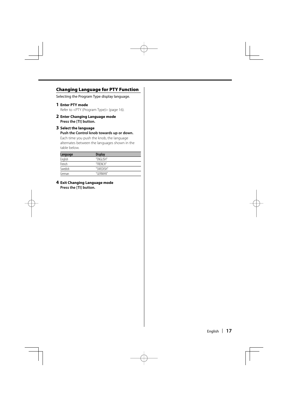 Kenwood DUAL DIN SIZED DPX502U User Manual | Page 17 / 44